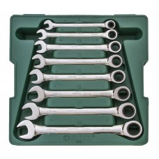 JOGO DE CHAVES COMBINADAS COM CATRACA 8 PÇS MM SATA 